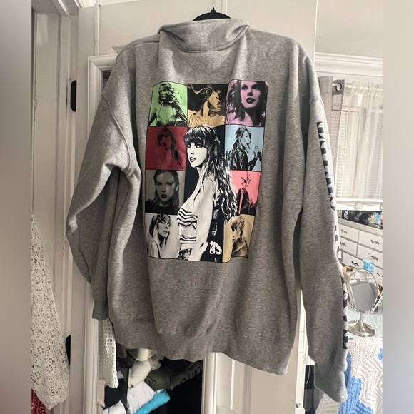 Taylor Swift Tops - taylor swift eras tour gray quarter zip sweatshirt